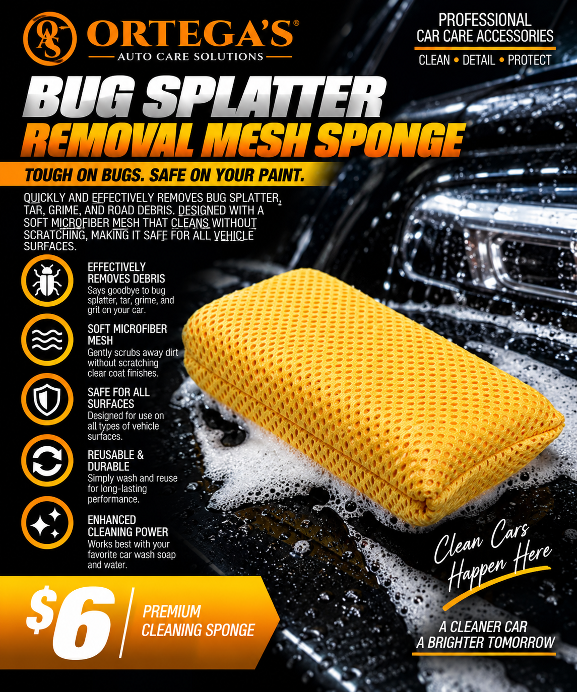 Bug Splatter Removal Mesh Sponge