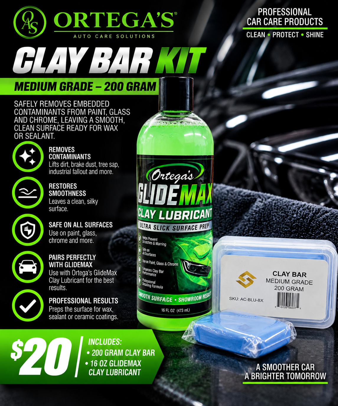 Medium Grade Clay Bar Kit