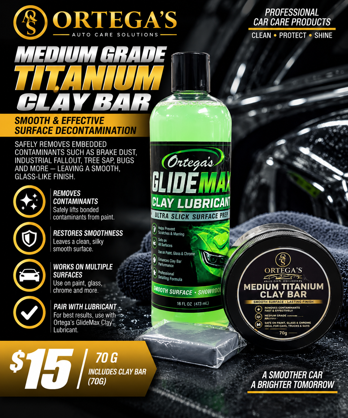 Medium Titanium Clay Bar