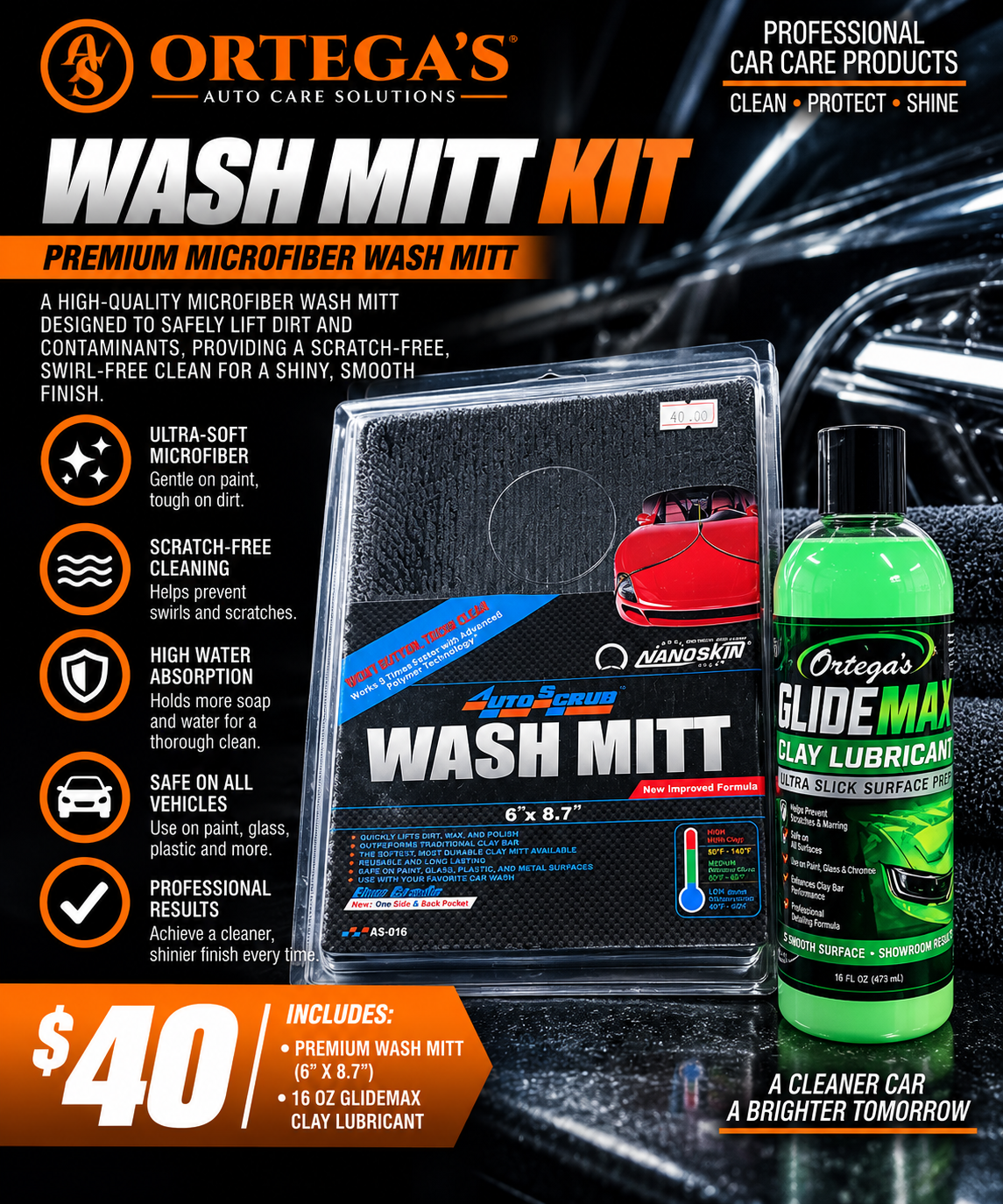 Nanoskin Wash Mitt and GlideMax