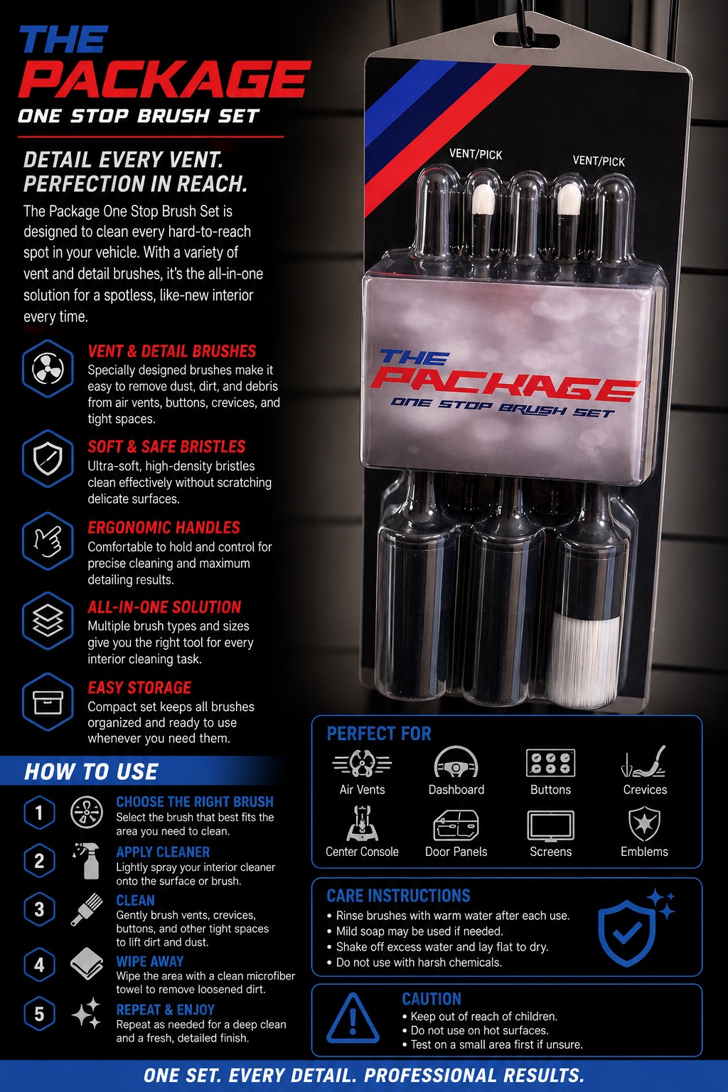 The Package One Stop Brush Set