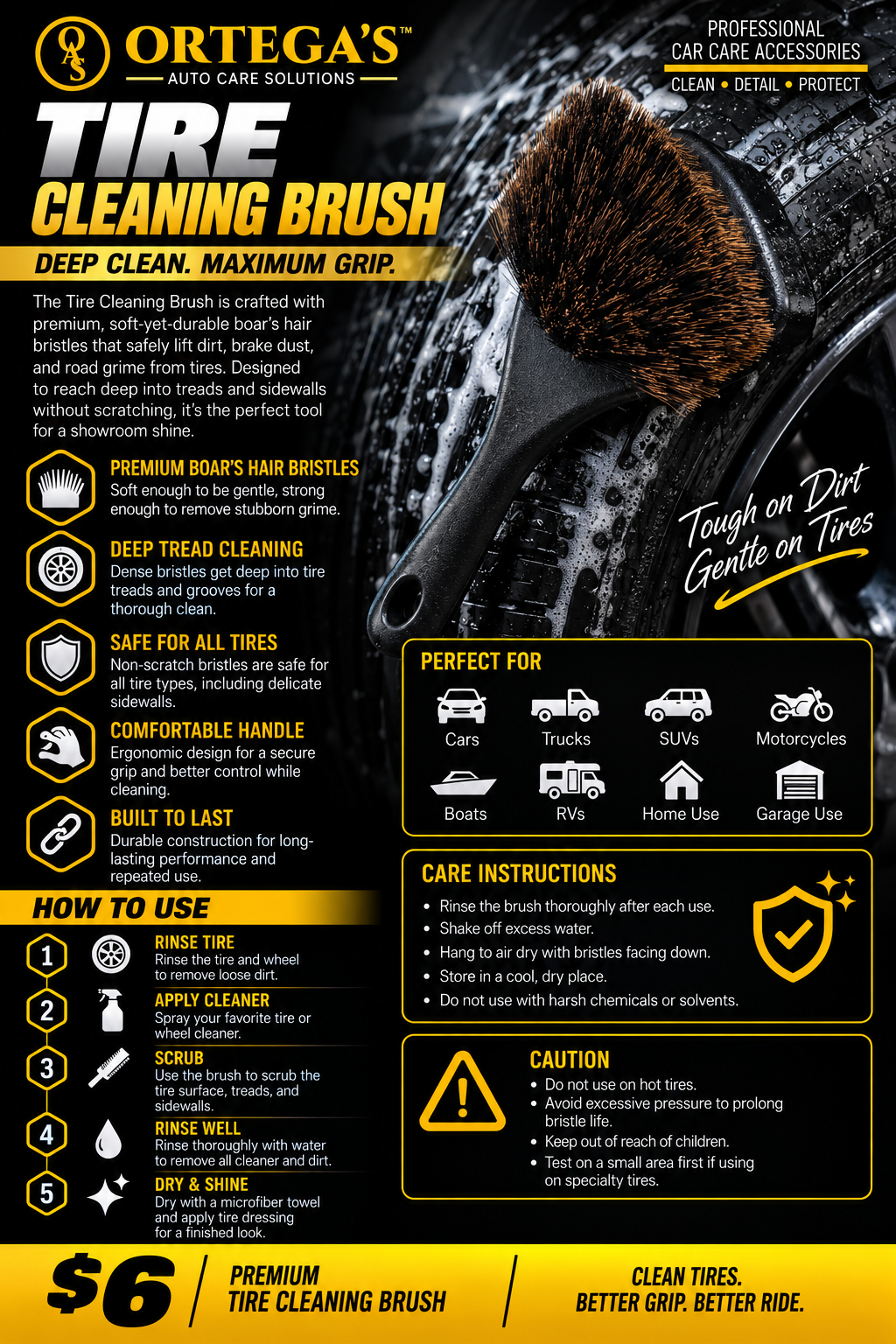 Tire Cleaning Brush